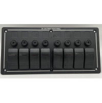 Rocker Switch with 8 Panels - SPST-ON-OFF - PN-LF8H - ASM